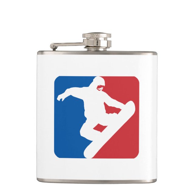 Snowboarding All Star Hip Flask (Front)