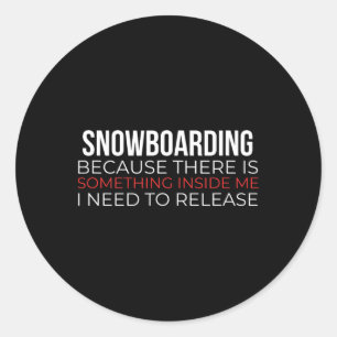 Snowboarding Alpine Winter Sports Snowboarder Classic Round Sticker