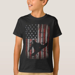 Snowboarding American Flag Gift Snowboarder Snowbo T-Shirt