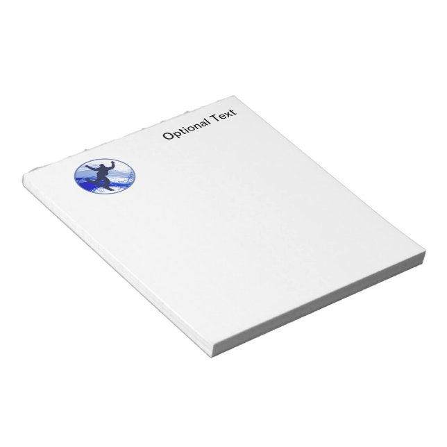 Snowboarding and Snowflakes Notepad (Angled)