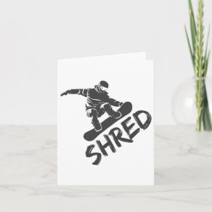 Snowboarding Apparel Freestyle Snowboarder Shred Card