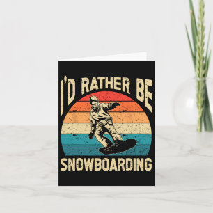 Snowboarding Art Men Snowboard Winter Cool Snowboa Card
