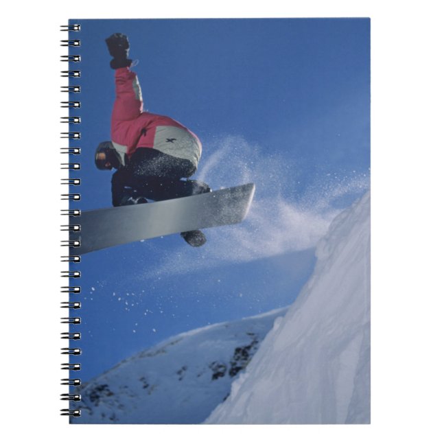 Snowboarding at Snowbird Resort, Utah (MR) Spiral Notebook (Front)