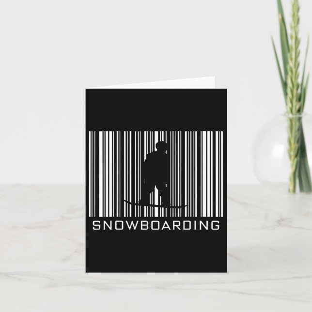 Snowboarding Barcode Hob  Card (Front)