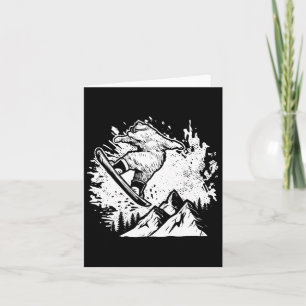 Snowboarding Bear Alpine Sports Freerider Snowboar Card