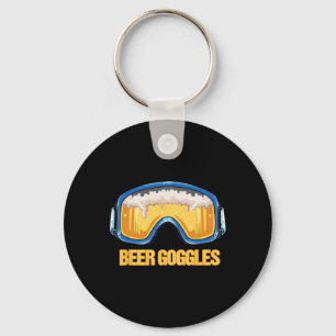 Snowboarding - Beer Goggles - Ski Mountain  Key Ring