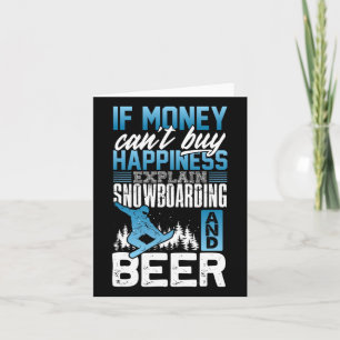 Snowboarding Beer Lover Facts Gift Snowboard Snowb Card