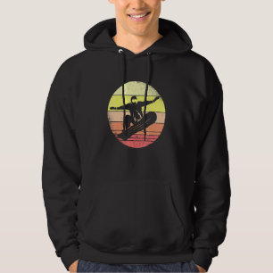 Snowboarding Blue Sunset Snowboarder Freestyle Dow Hoodie
