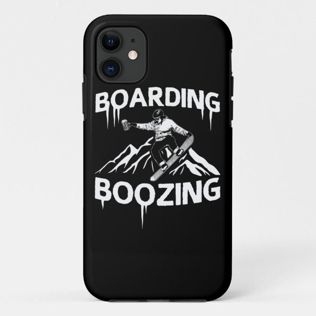 Snowboarding Boozing Case-Mate iPhone Case (Back)