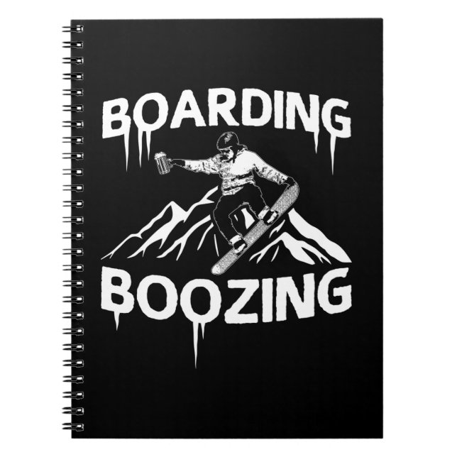 Snowboarding Boozing Notebook (Front)