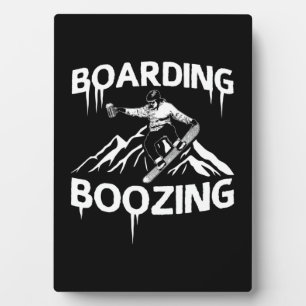 Snowboarding Boozing Plaque