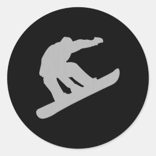 Snowboarding  classic round sticker