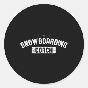 Snowboarding Coach Vintage Snowboarding Classic Round Sticker