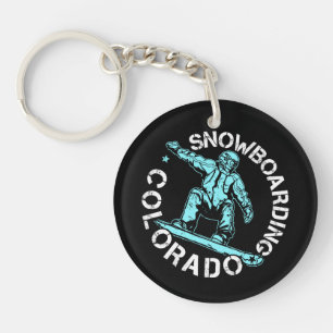 Snowboarding Colorado Snowboarder Souvenir Key Ring