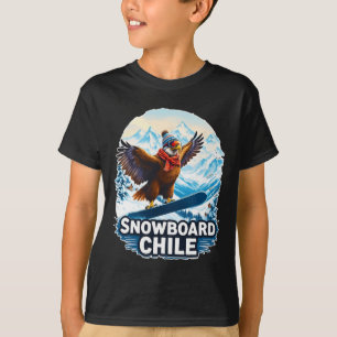 Snowboarding Condor In The Mountains Of Chile  T-Shirt