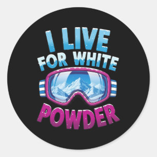 Snowboarding Cool Snowboarder Skiing Winter Vacati Classic Round Sticker