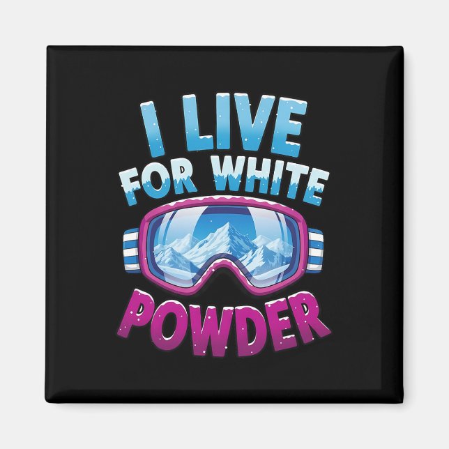 Snowboarding Cool Snowboarder Skiing Winter Vacati Magnet (Front)