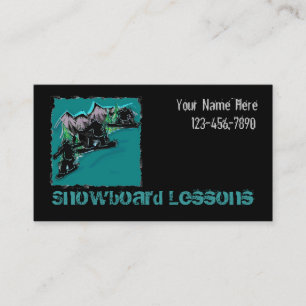 Snowboarding customisable business card