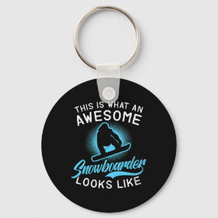 Snowboarding Design Awesome Snowboarder Looks Like Key Ring