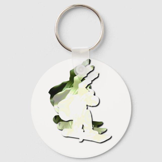 Snowboarding Design Keychain (Front)