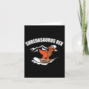 Snowboarding Dinosaur Funny Snowboard Kid Gift  Card