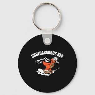 Snowboarding Dinosaur Funny Snowboard Kid Gift  Key Ring