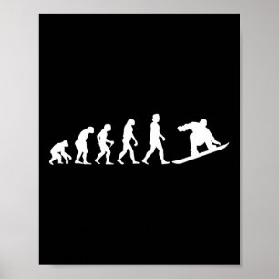 Snowboarding Evolution Freestyle Alpine Snowboard Poster
