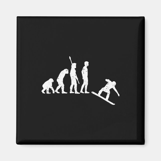 Snowboarding Evolution - Snowboard  Magnet (Front)