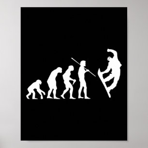 Snowboarding Evolution T Shirt For Men Poster
