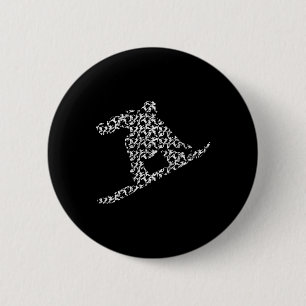 Snowboarding Freestyle Snowboarders Silhouette I S 6 Cm Round Badge