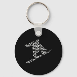 Snowboarding Freestyle Snowboarders Silhouette I S Key Ring