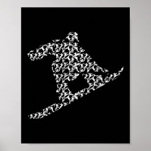 Snowboarding Freestyle Snowboarders Silhouette I S Poster