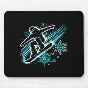 Snowboarding Funny Snowboard Snowboarder Ride Wint Mouse Pad