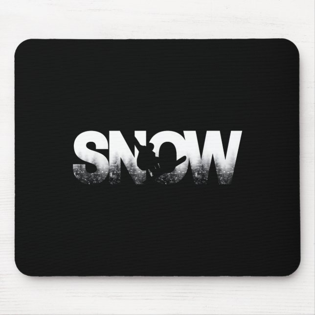 Snowboarding Funny Snowboard Snowboarder Ride Wint Mouse Pad (Front)