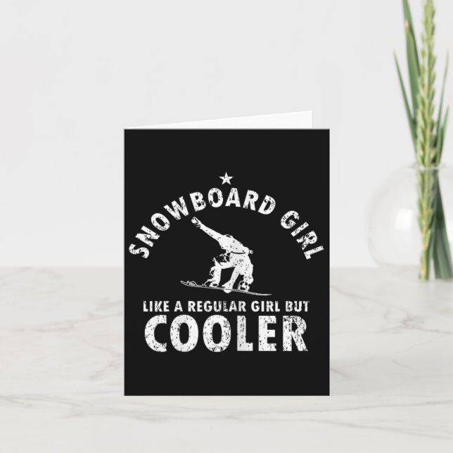 Snowboarding Gift For Girl Snowboarder Wintersport Card (Front)