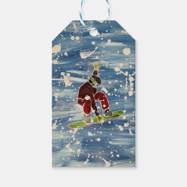 Snowboarding gift tag (Front)