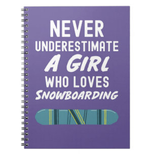 Snowboarding Gifts For Girls For Kids Winter Sport Notebook