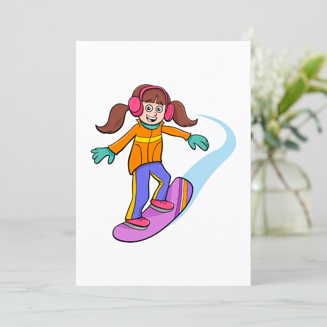 Snowboarding Girl Invitation (Creator Uploaded)