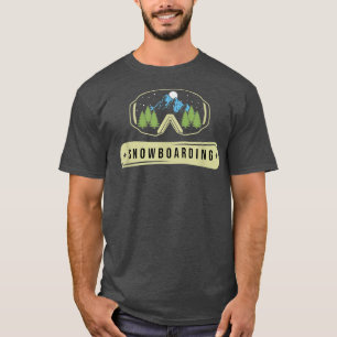 Snowboarding Goggles Snow Mountains Snowboard T-Shirt