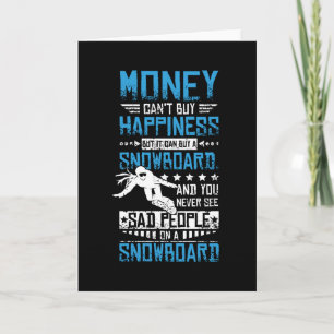 Snowboarding Happiness Card