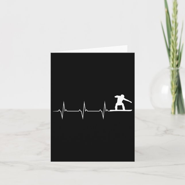 Snowboarding Heartbeat - Snowboard  Card (Front)