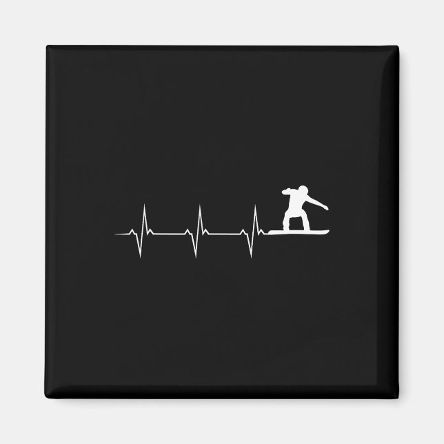 Snowboarding Heartbeat - Snowboard  Magnet (Front)