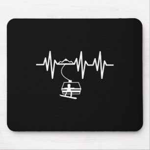 Snowboarding Heartbeat - Snowboarder Funny Gift Mouse Pad