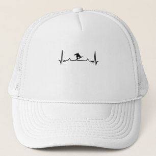 Snowboarding Heartbeat Snowboarder Gifts Trucker Hat