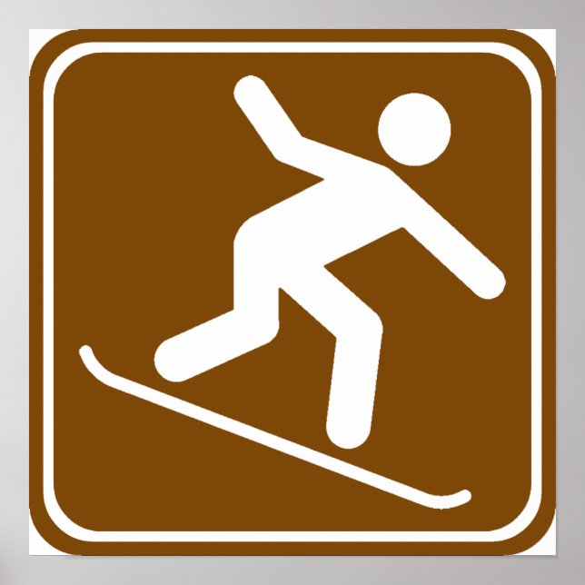 Snowboarding Highway Sign (Front)