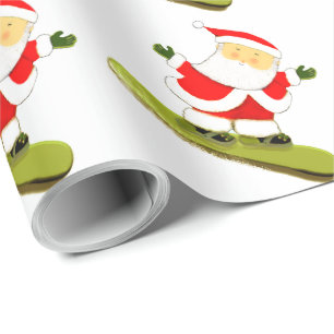 Snowboarding Holiday Gift Wrapping Paper