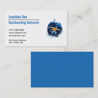 Snowboarding Instructor Business Card