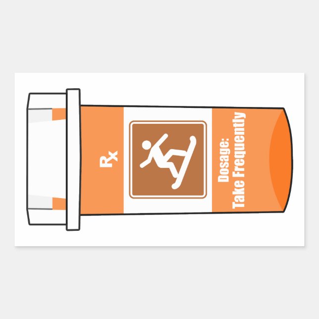 Snowboarding Is My Drug Rectangular Sticker (Front)