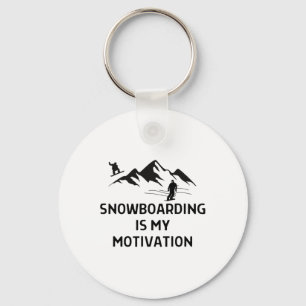 Snowboarding Is My Motivation Outfit Women Men Key Ring