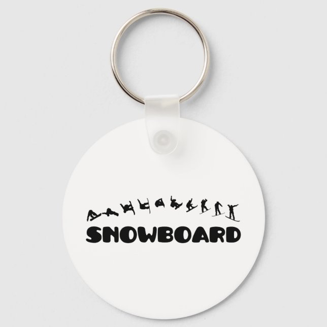 Snowboarding Key Ring (Front)